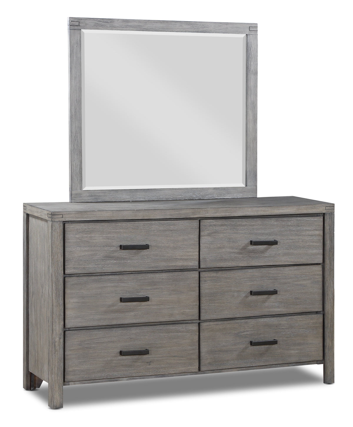 Copeland Mirror - Wire-Brushed Grey
