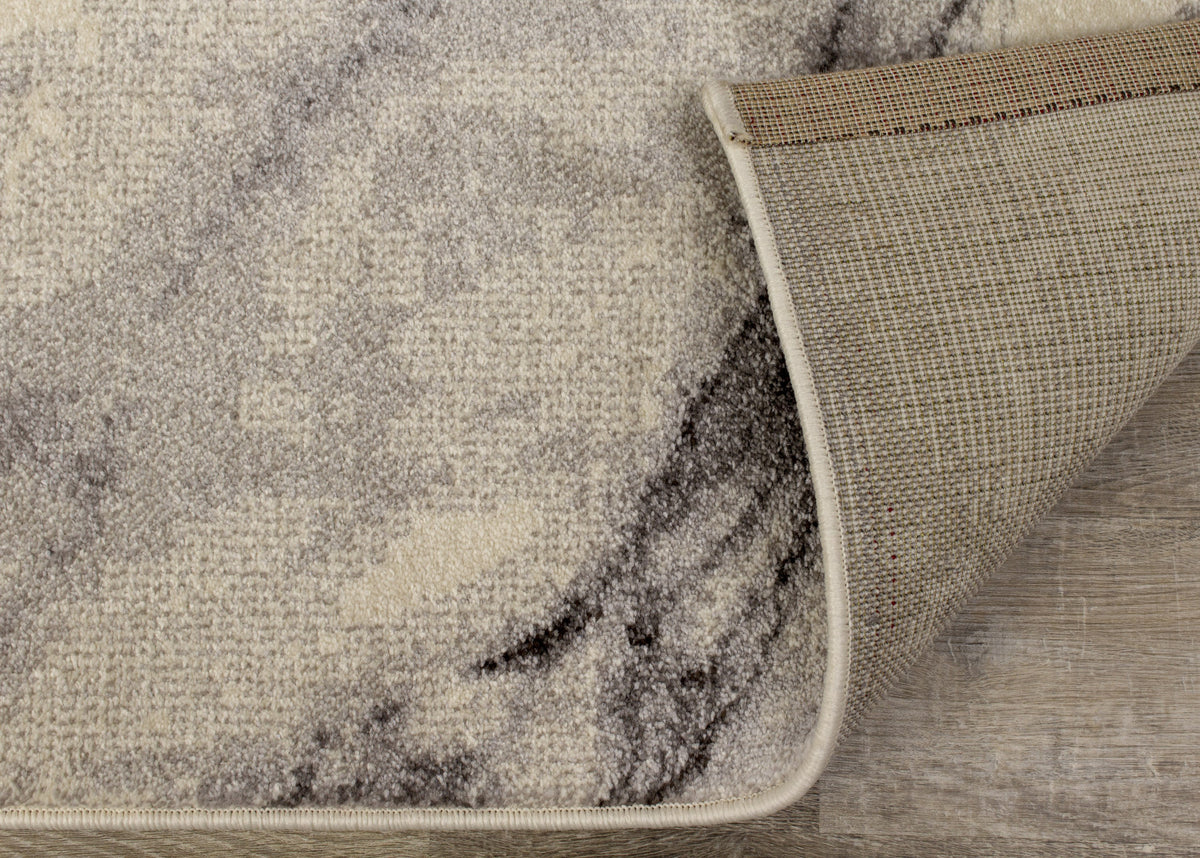 Mirza Marble Profile Area Rug - 5' X 8' - Cream/Grey
