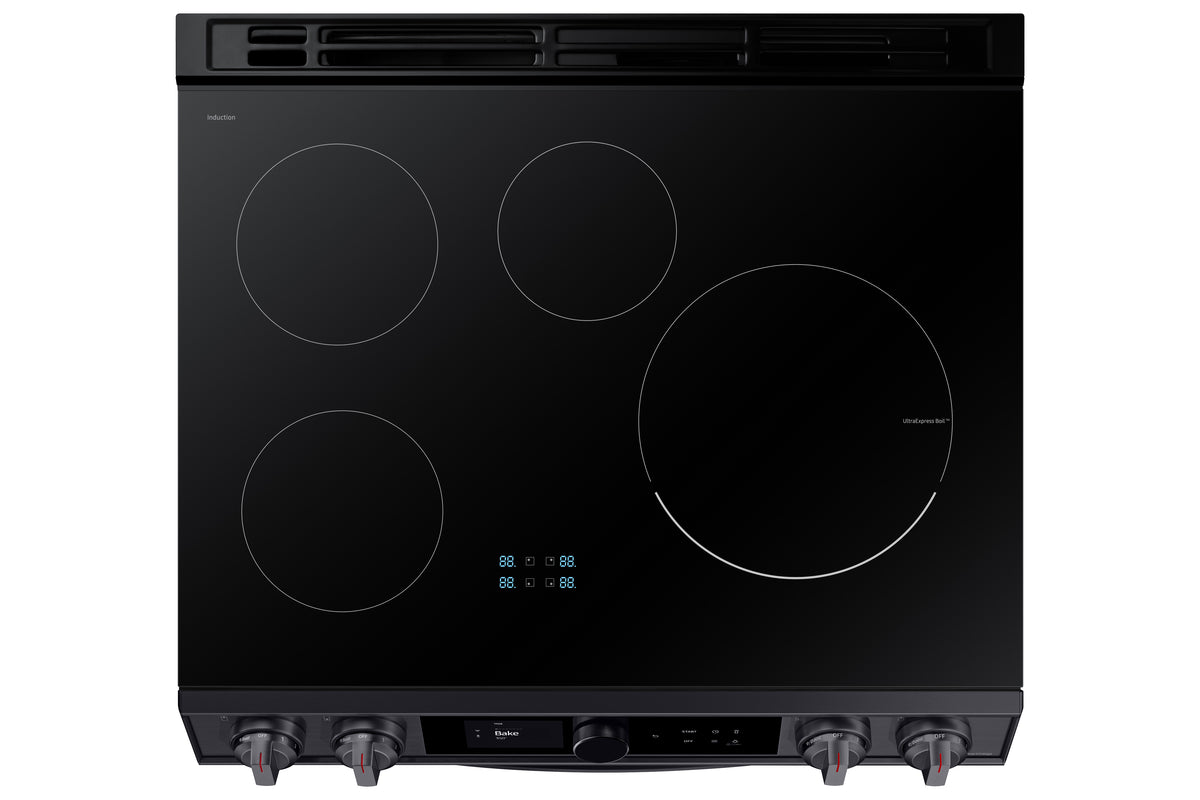 Samsung Black Stainless Steel Slide-In Induction Range with Wi-Fi and Air Fry (6.3 Cu.Ft) - NE63T8911SG/AC