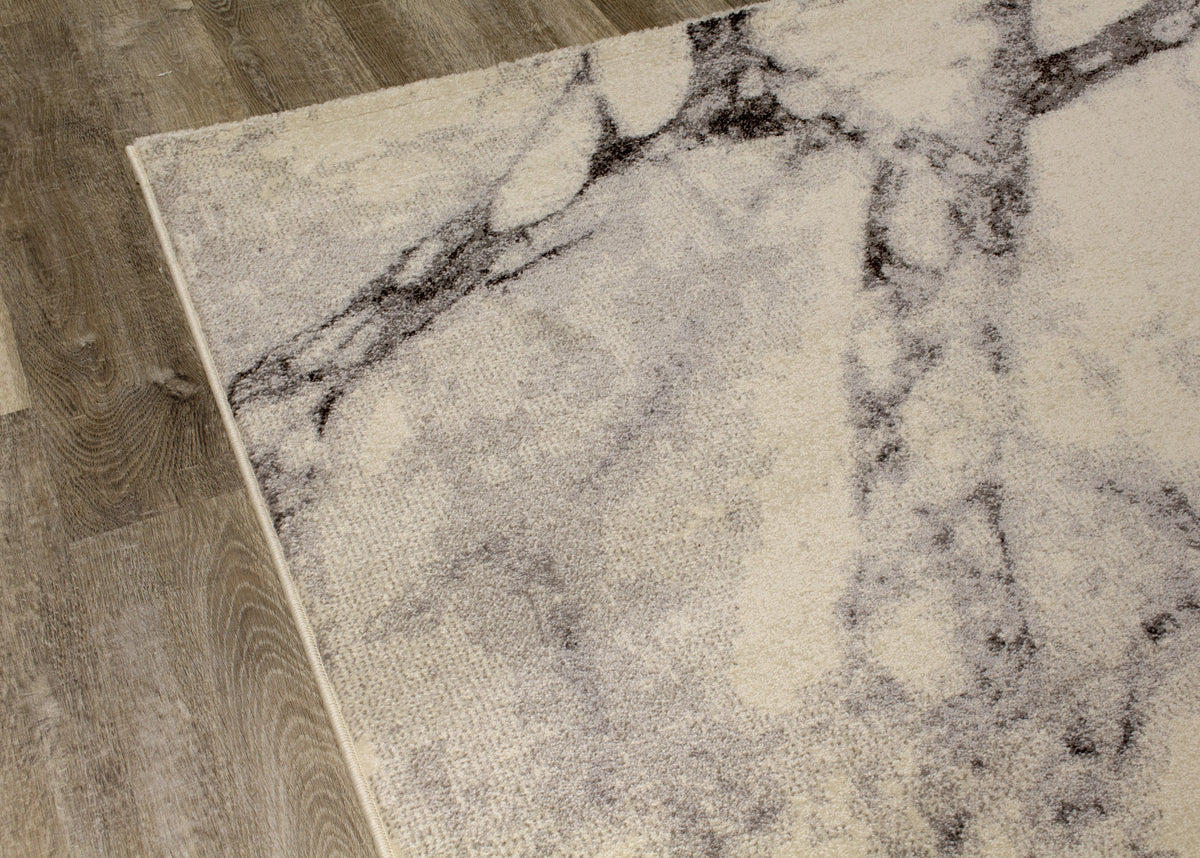 Mirza Marble Profile Area Rug - 5' X 8' - Cream/Grey