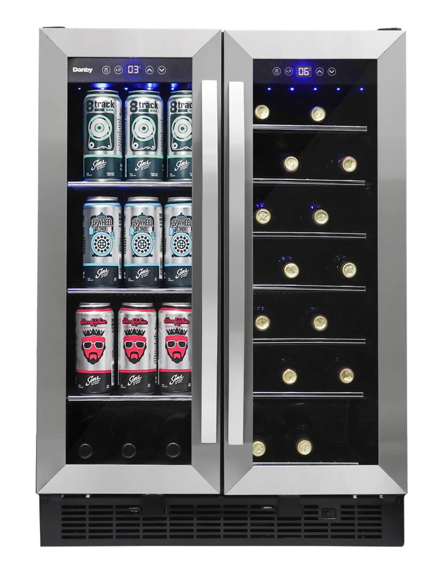 Danby Stainless Steel Beverage Center with Glass Doors (5.2 Cu.Ft) - DBC052A1BSS