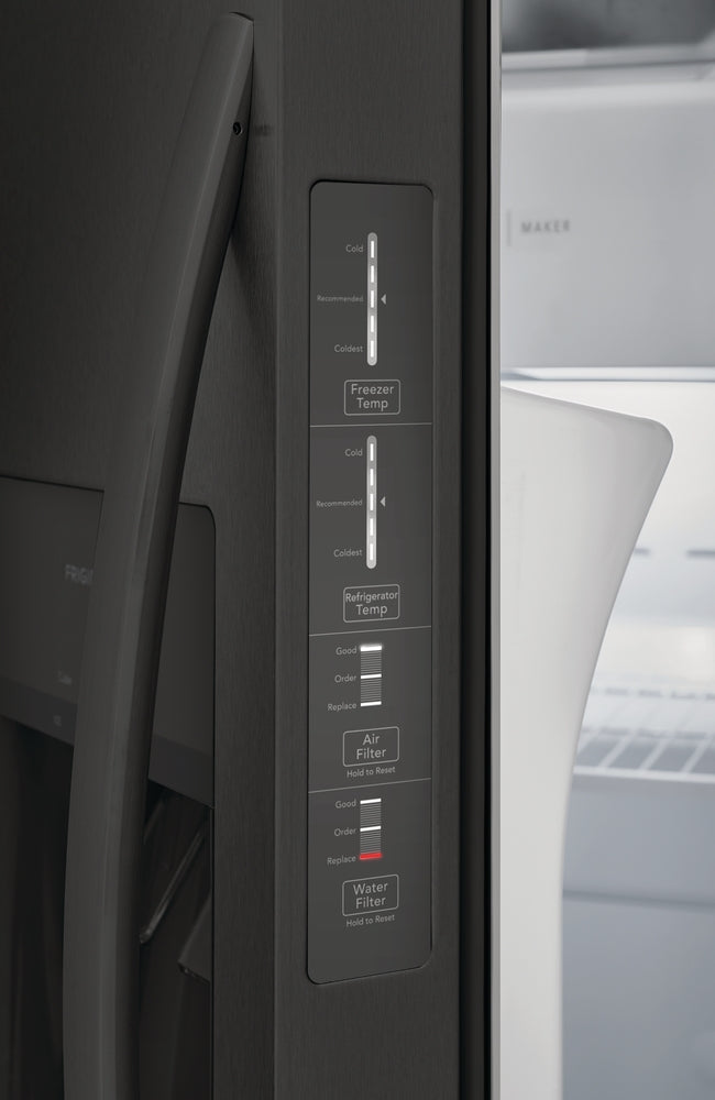 Frigidaire 33" 22.2 Cu. Ft. Black Stainless Steel Side-by-Side Refrigerator - FRSS2323AD