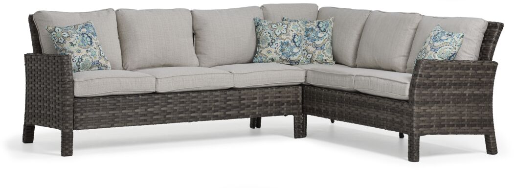 Acadia 6-Piece Banquette Outdoor Furniture - Grey, Beige