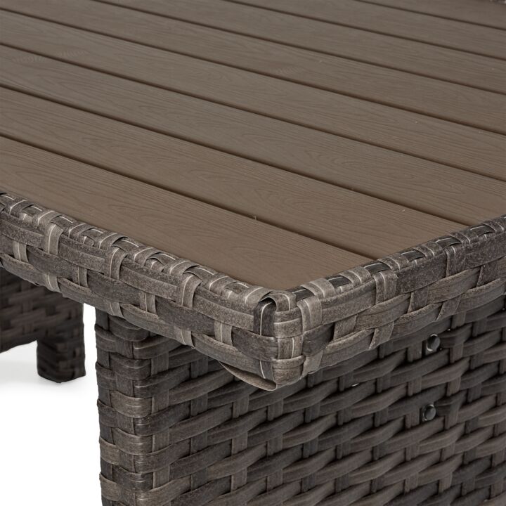 Acadia 6-Piece Banquette Outdoor Furniture - Grey, Beige