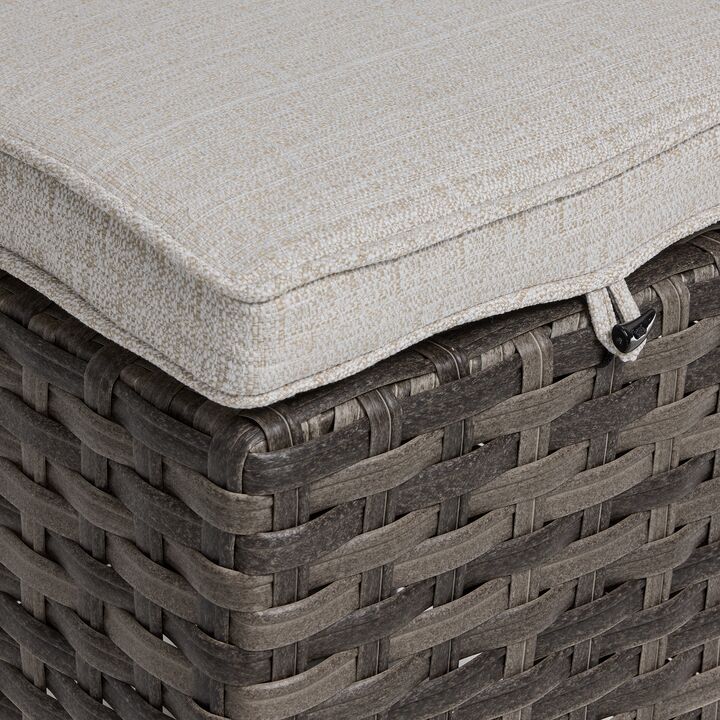 Acadia 6-Piece Banquette Outdoor Furniture - Grey, Beige