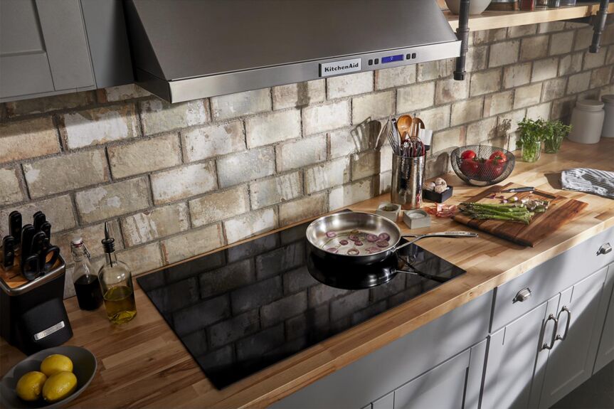 KitchenAid Black 30" Electric Cooktop with 5 Elements and Touch-Activated Controls - KCES950KBL