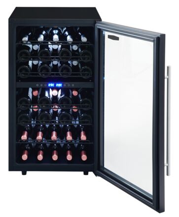 Marathon Black Freestanding Dual Zone Cooler 43 bottles (3.2 cu. ft.) - MWC145-DBL