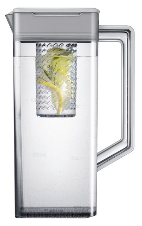 Samsung BESPOKE 36" 28.8 Cu. Ft. Stainless Steel 4-Door French Door Refrigerator with Beverage Center - RF29BB8600QLAA