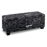 Boardwalk Large Storage Ottoman - Scroll Black