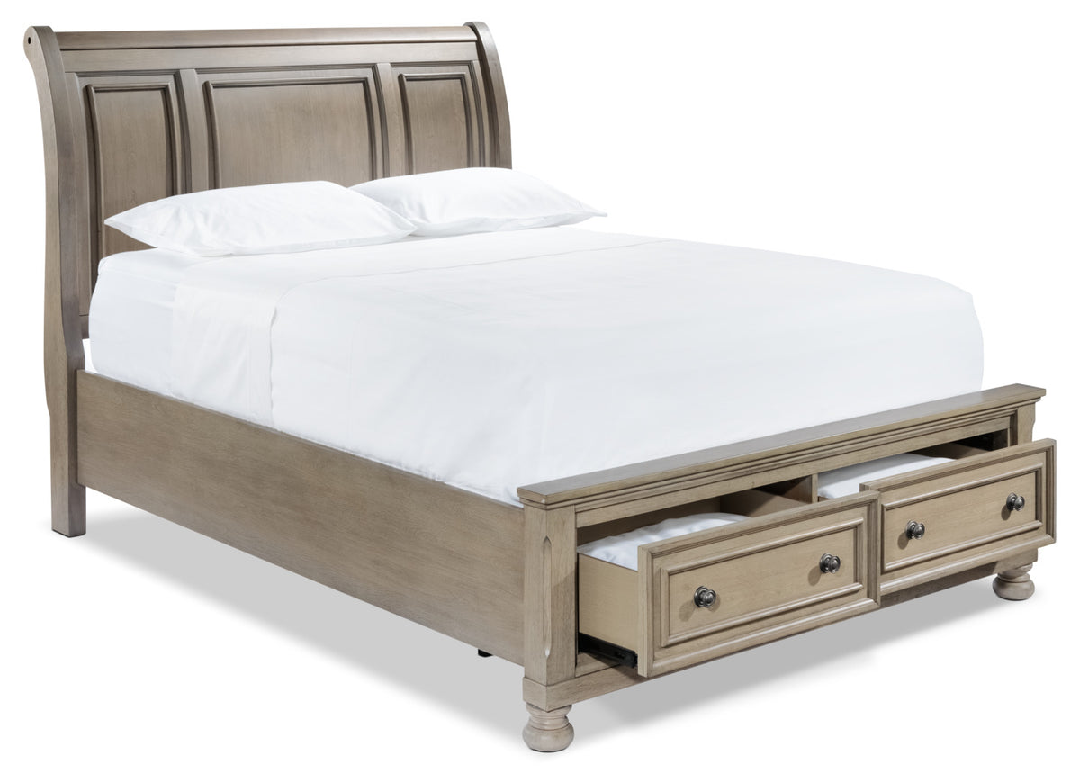 Windchester 3-Piece Queen Storage Bed - Grey