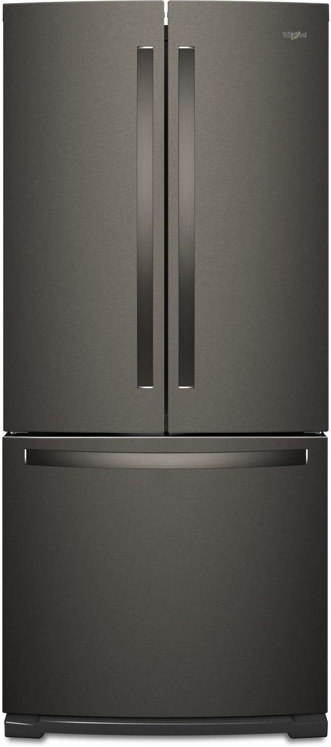 Whirlpool 29.5" 20 Cu. Ft. Black Stainless Steel French Door Refrigerator- WRF560SMHV