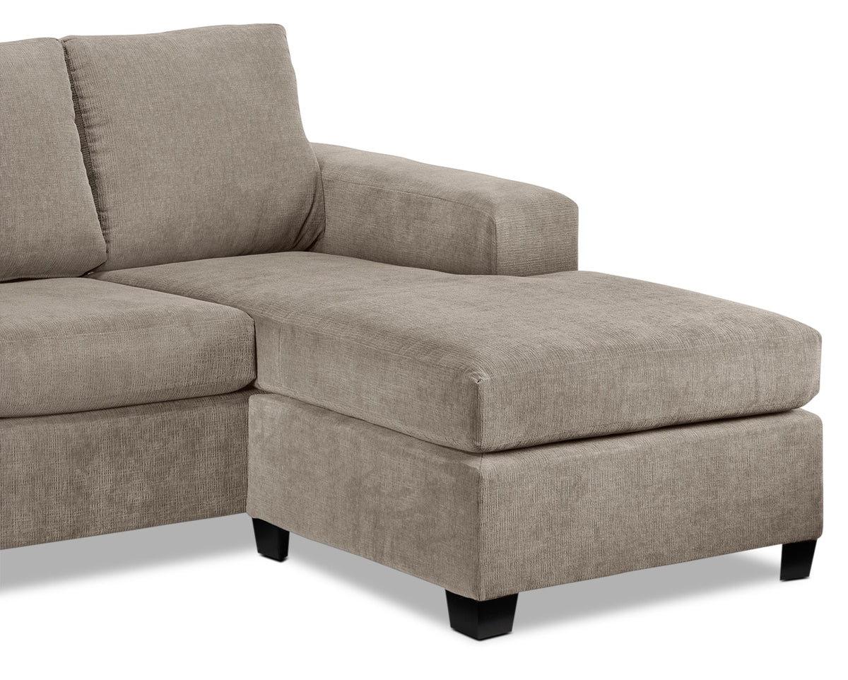 Fava Chaise Sofa - Pewter