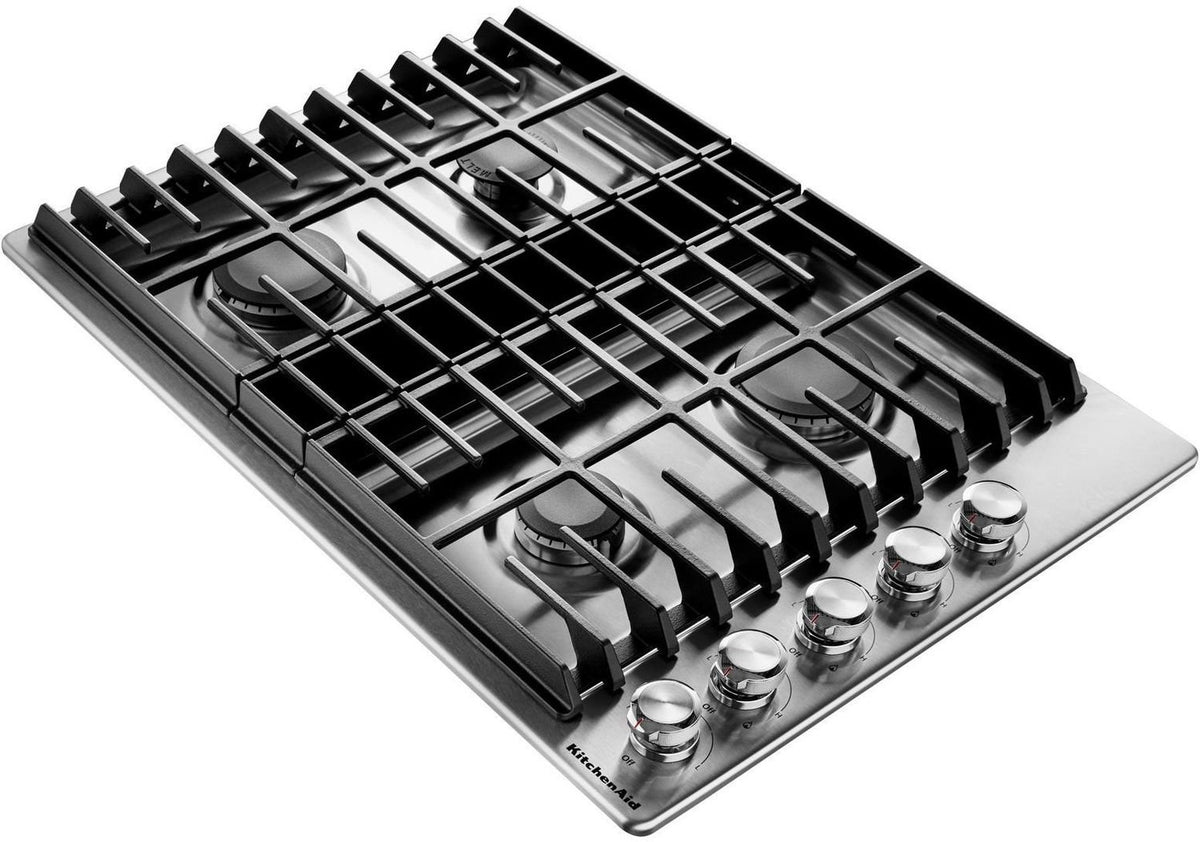 KitchenAid Stainless Steel 30" Gas Downdraft Cooktop - KCGD500GSS