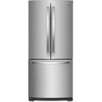Whirlpool fingerprint resistant stainless steel French door refrigerator shown from the front