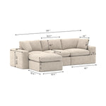 Jade All Foam Sectional - Beige