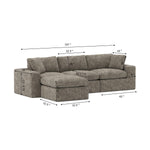 Jade All Foam Sectional - Brown