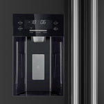 Forno Salerno 36" 20 Cu.Ft. Black Side-by-side Refrigerator with Ice & Water Dispenser - FFRBI1844-36BLK