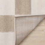 Logan Modern Checkered Area Rug - 5' X 8' - Beige/Cream