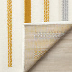 Functional Modern Curves Area Rug - 8' X 11' - Cream/Yellow