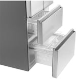 Haier 27.75" 14.5 Cu. Ft. Fingerprint Resistant Stainless Steel 4-Door French Door Refrigerator - QJS15HYRFS