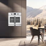 Forno Gallico Stainless Steel 30" French Door Electric Wall Oven with True Convection and Air Fry (3.68 Cu. Ft.) - FBOEL1371-30