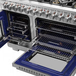 Forno Capriasca 48" Stainless Steel Freestanding Dual Fuel Double Oven Range with True Convection (6.58 Cu. Ft.) - FFSGS6387-48