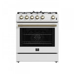 Forno Leonardo 30" White Freestanding Gas Range (5.0 Cu. Ft.) - FFSGS1116-30WHT