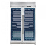 Forno Abruzzo 48" Stainless Steel 102 Bottle Dual Zone Wine Cellar with Green Holders (24 Cu. Ft.) - FWCDR6610-48S