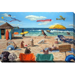 Paws in the Sand Wall Art - Multi-Colour - 38 X 60