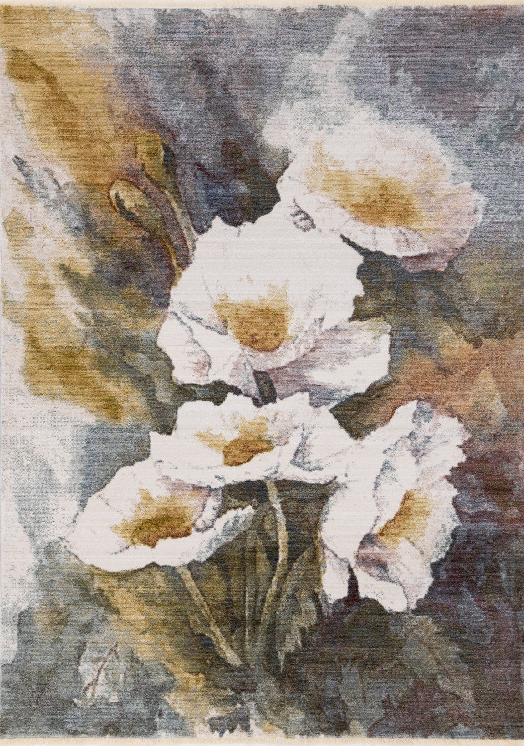Macie Contemporary Floral Bloom Area Rug - 5' X 8' - Yellow/White/Green