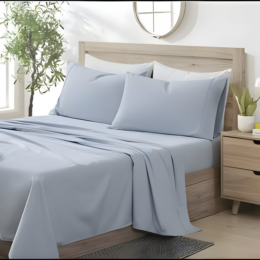 Kindle 100% Organic Cotton King Sheet Set - Sky Blue