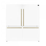 Forno Milano 62" White 2-piece Freestanding Dual Bottom Freezer Refrigerator (34.4 Cu. Ft.) - FFFFD1787-60WHT