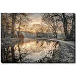 Riverbend at Sunset Wall Art - Grey - 30 X 45