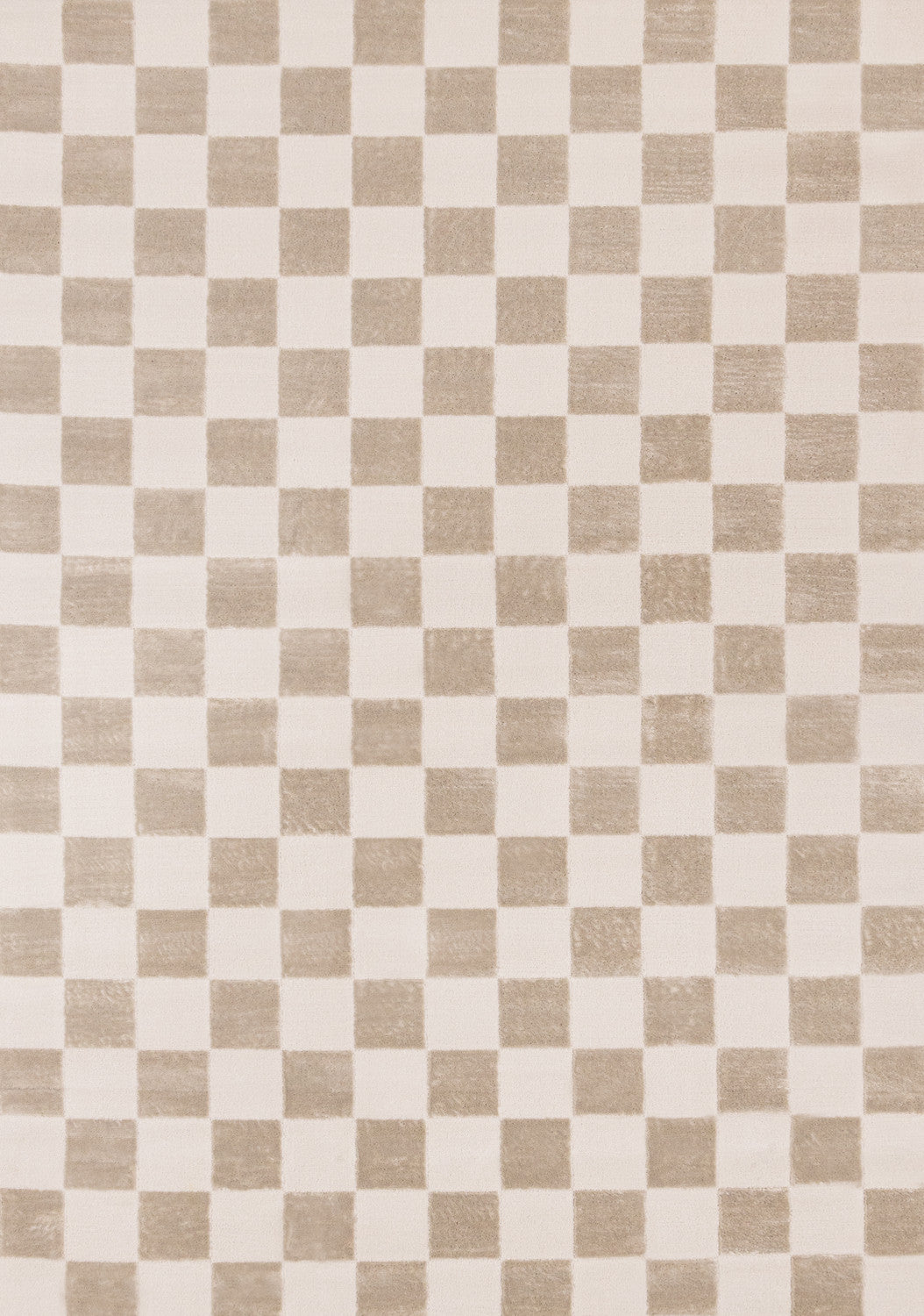 Logan Modern Checkered Area Rug - 5' X 8' - Beige/Cream