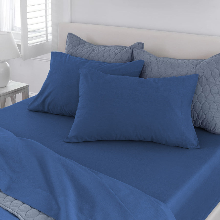 Beach Queen Sheet Set - Navy