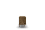 Lekedi 63" TV Stand - Rustic Brown/Aqua Blue