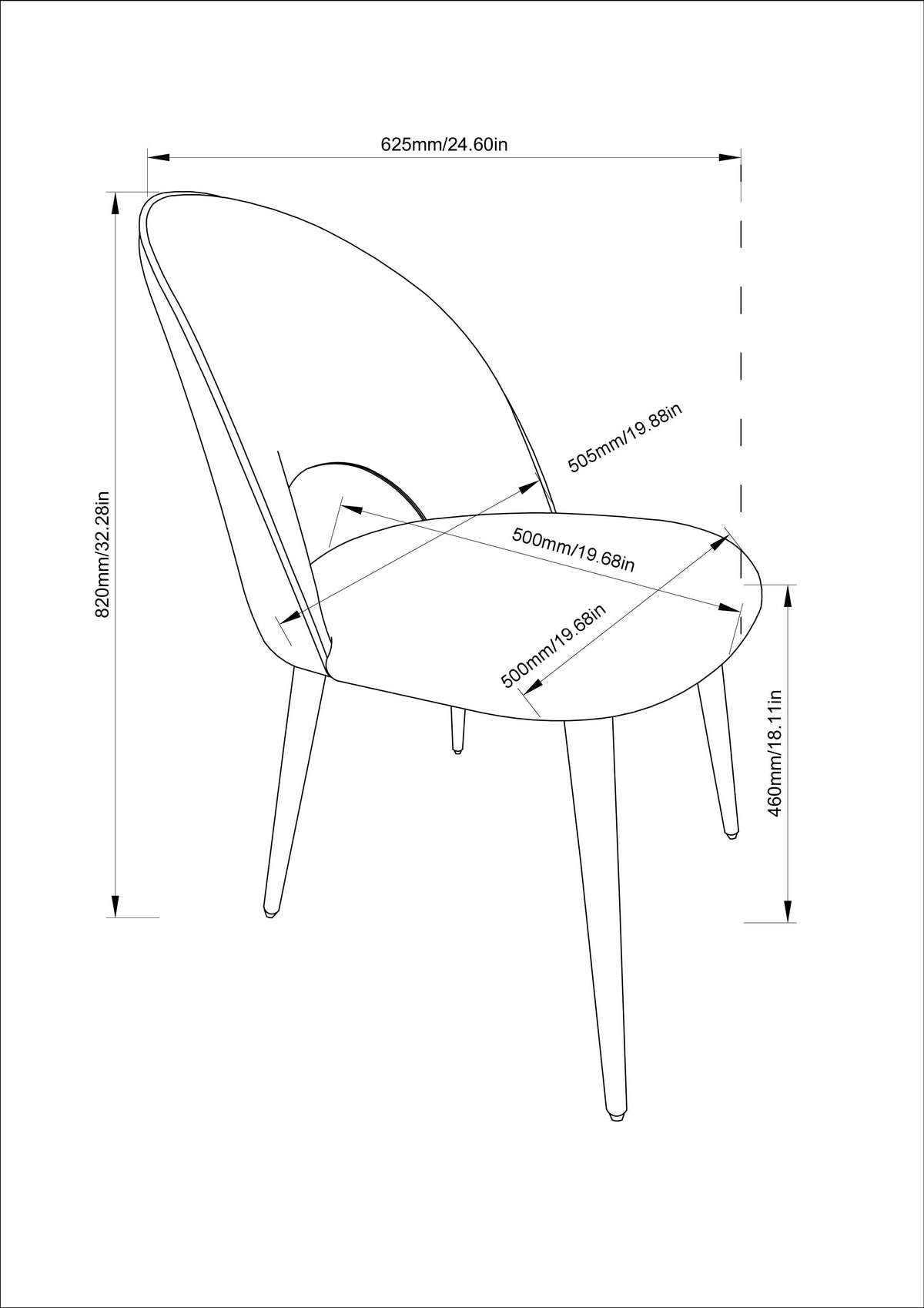 Dalva Dining Chair - Beige - Set of Two