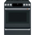 Café Matte Black 30" Electric Range with Built-in WiFi and No-Preheat Air Fry (5.7 Cu. Ft) - CCES700P3MD1