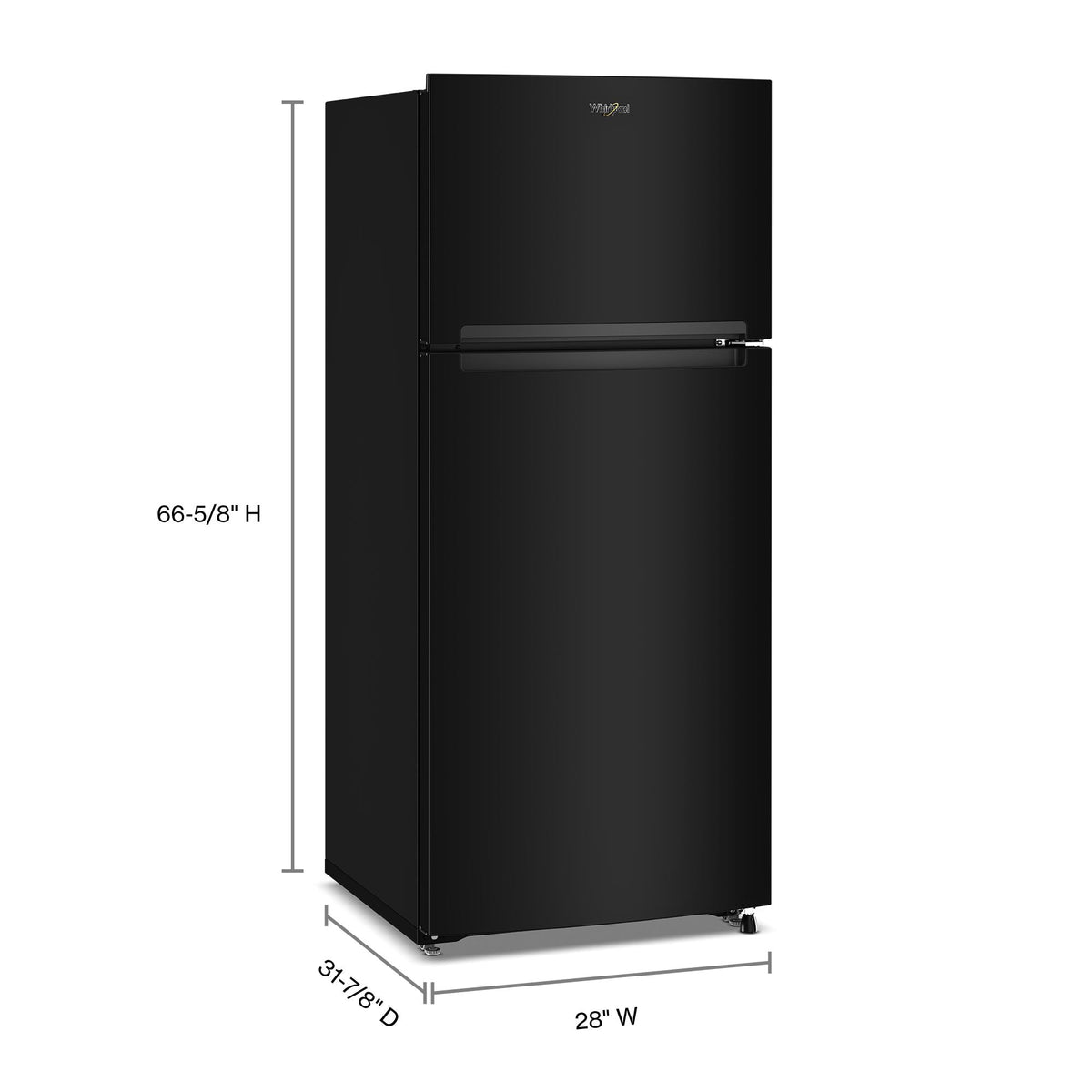 Whirlpool 28.5" 16.0 Cu. Ft. Black Top Freezer Refrigerator – WRTX3316TB