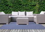 Summer Breeze 6'7" x 9'6" Outdoor Rug Traverse Stripes - Blue, White