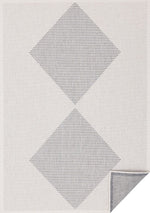 Summer Breeze 5'3" x 7'7" Outdoor Diamond Rug - White, Grey