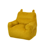Parker kids yellow foam chair three-quarter angle view