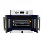 Forno Gallico Stainless Steel 30" French Door Electric Wall Oven with True Convection and Air Fry (3.68 Cu. Ft.) - FBOEL1371-30