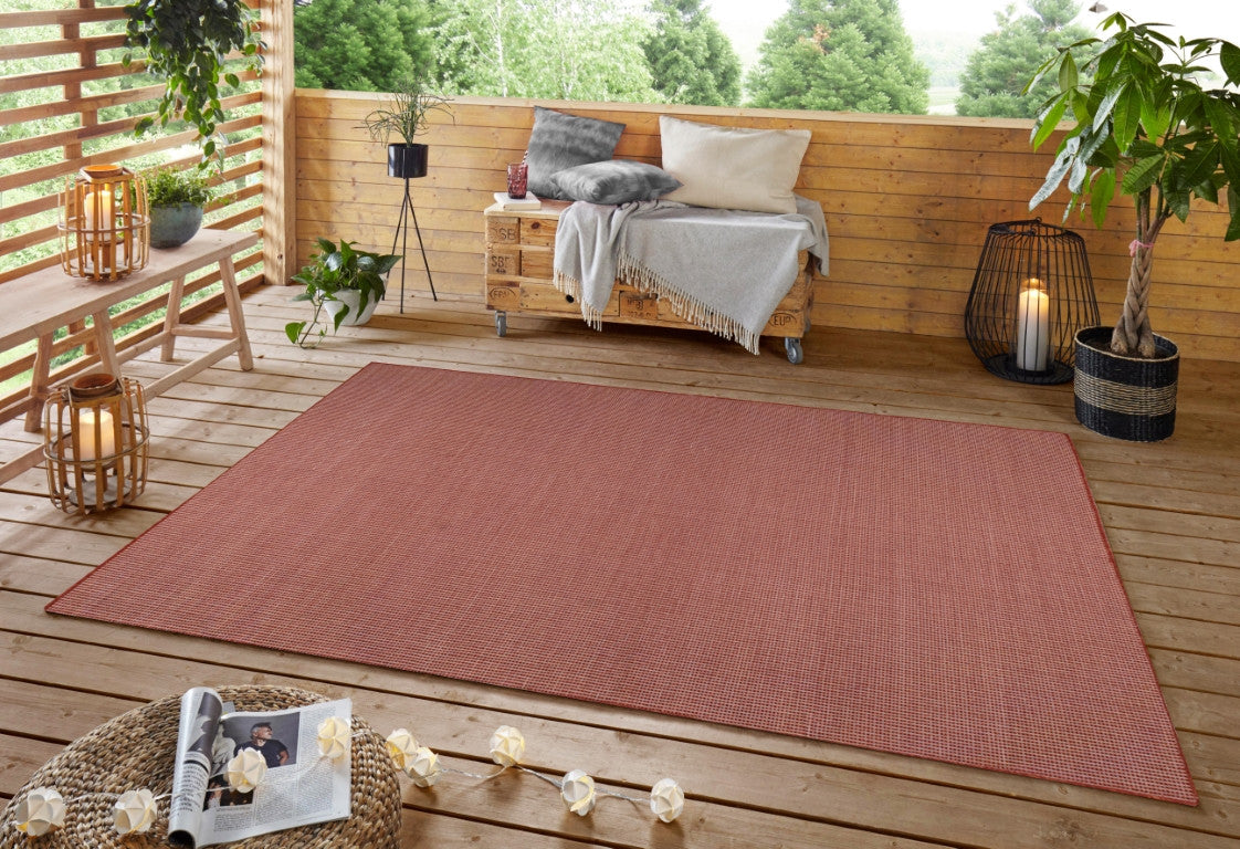 Calypso Crosshatch Outdoor Rug - 8' x 10' - Red