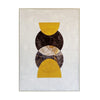Free Spirit Geometric Canvas Wall Art - White, Grey and Yellow