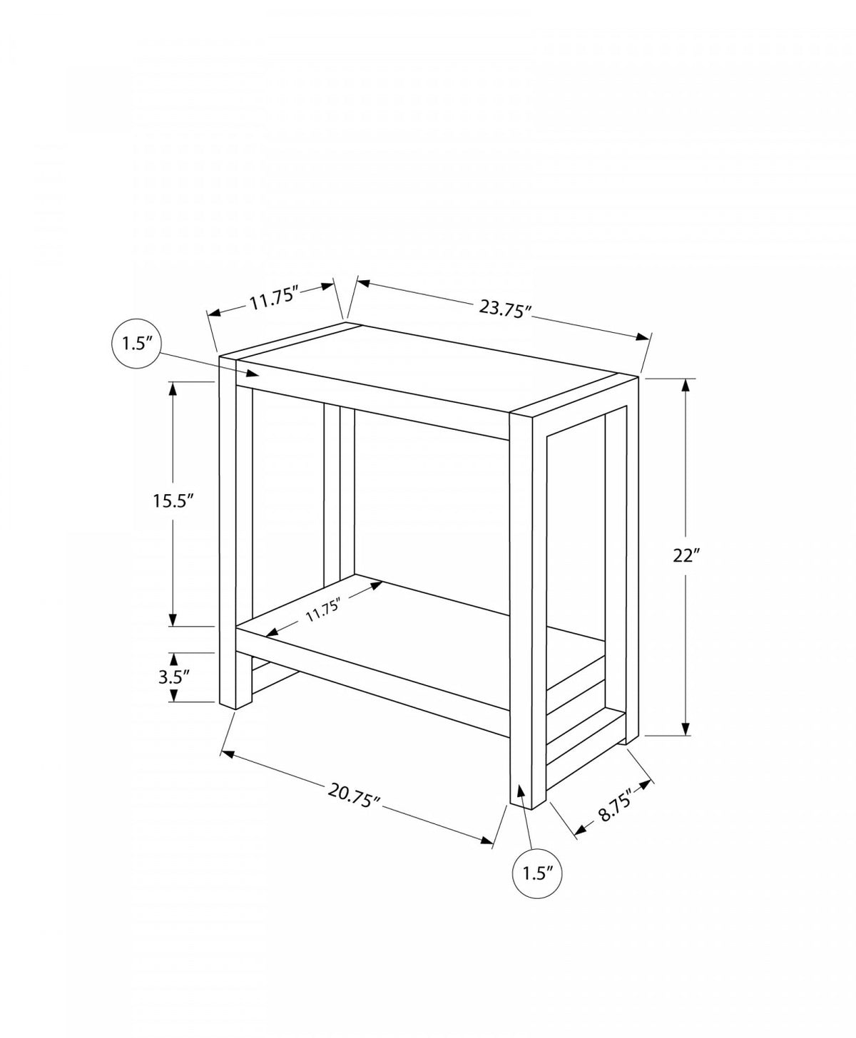 Teya Side Table - Grey