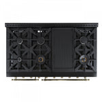 Forno Antico 48" Black Freestanding Dual Fuel Double Oven Range (5.5 Cu. Ft.) - FFSGS6113-48BLK