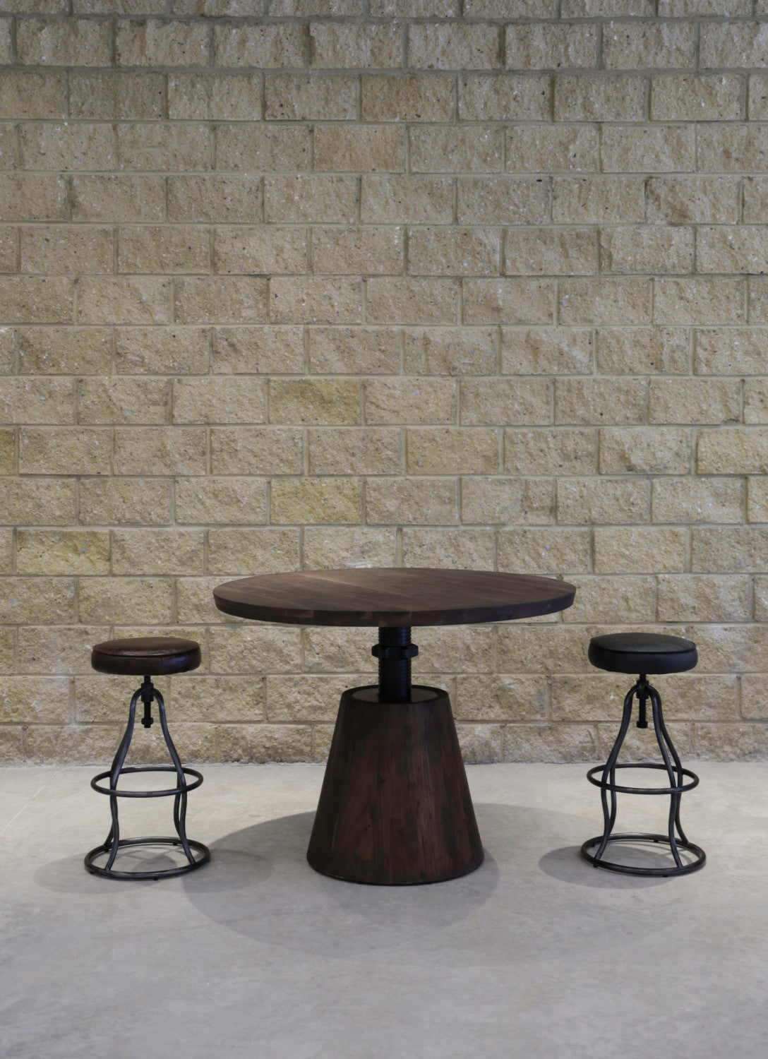 Maloe Leather Bar Stool - Black