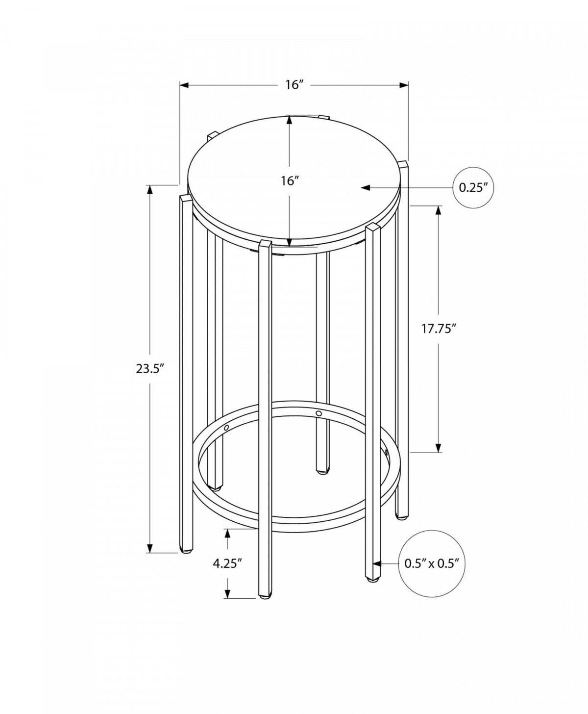 Remi Side Table - Light Brown