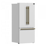 Forno Gallipoli 31" 17.5 Cu.Ft. White French Door Refrigerator with Ice Maker - FFFFD1974-31WHT